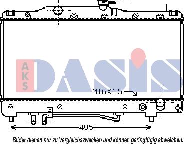 AKS Dasis 210510N - Радиатор, охлаждане на двигателя vvparts.bg