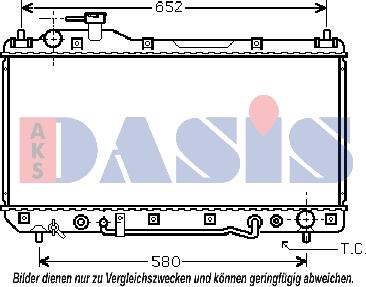 AKS Dasis 210096N - Радиатор, охлаждане на двигателя vvparts.bg