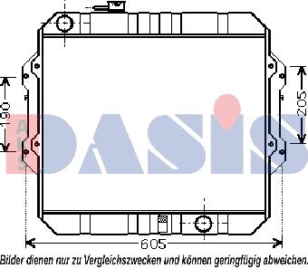 AKS Dasis 210167N - Радиатор, охлаждане на двигателя vvparts.bg