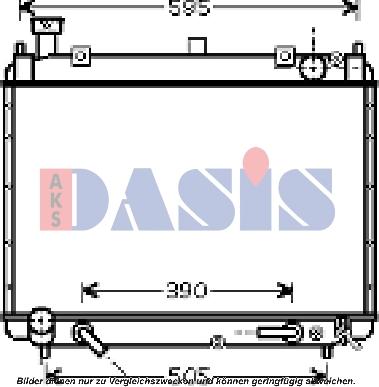 AKS Dasis 210131N - Радиатор, охлаждане на двигателя vvparts.bg