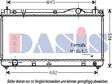 AKS Dasis 210133N - Радиатор, охлаждане на двигателя vvparts.bg