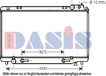 AKS Dasis 210128N - Радиатор, охлаждане на двигателя vvparts.bg