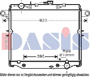 AKS Dasis 210173N - Радиатор, охлаждане на двигателя vvparts.bg