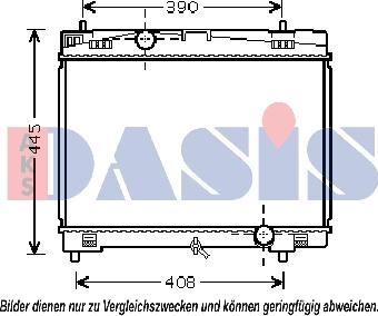 AKS Dasis 210218N - Радиатор, охлаждане на двигателя vvparts.bg