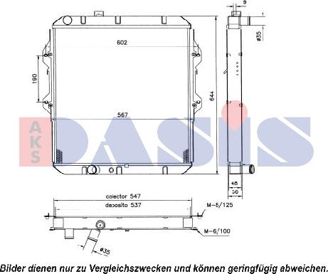 AKS Dasis 211920N - Радиатор, охлаждане на двигателя vvparts.bg