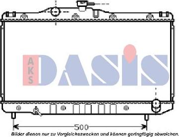 AKS Dasis 211500N - Радиатор, охлаждане на двигателя vvparts.bg