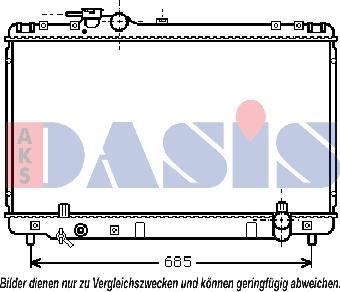 AKS Dasis 213910N - Радиатор, охлаждане на двигателя vvparts.bg