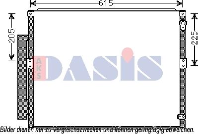 AKS Dasis 212073N - Кондензатор, климатизация vvparts.bg