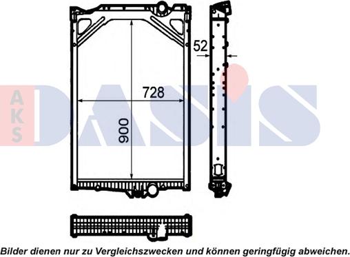 AKS Dasis 280029N - Радиатор, охлаждане на двигателя vvparts.bg