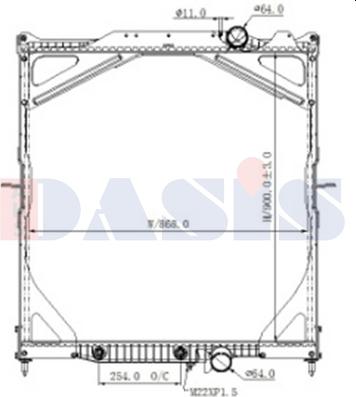 AKS Dasis 280026N - Радиатор, охлаждане на двигателя vvparts.bg