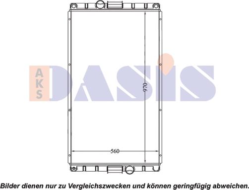 AKS Dasis 280020N - Радиатор, охлаждане на двигателя vvparts.bg