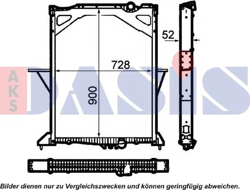 AKS Dasis 280021N - Радиатор, охлаждане на двигателя vvparts.bg