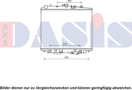 AKS Dasis 230006N - Радиатор, охлаждане на двигателя vvparts.bg