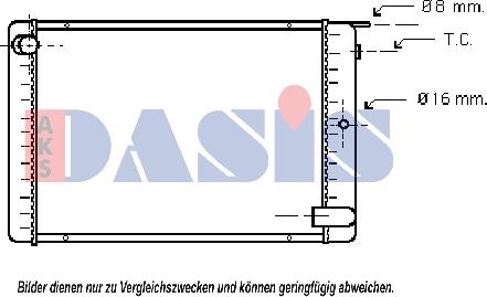 AKS Dasis 220420N - Радиатор, охлаждане на двигателя vvparts.bg