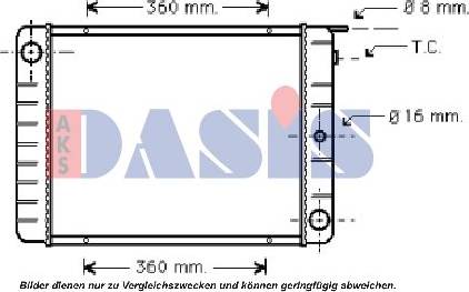 AKS Dasis 220630N - Радиатор, охлаждане на двигателя vvparts.bg