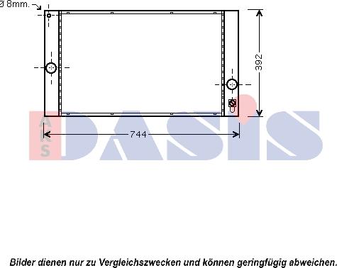 AKS Dasis 220023N - Радиатор, охлаждане на двигателя vvparts.bg