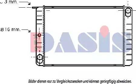 AKS Dasis 220300N - Радиатор, охлаждане на двигателя vvparts.bg