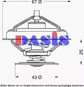 AKS Dasis 750909N - Термостат, охладителна течност vvparts.bg