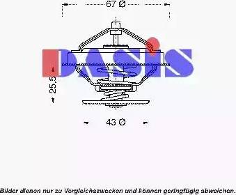 AKS Dasis 750411N - Термостат, охладителна течност vvparts.bg