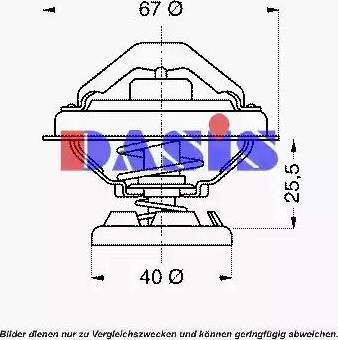 AKS Dasis 751904N - Термостат, охладителна течност vvparts.bg