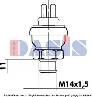 AKS Dasis 751069N - Датчик, температура на охладителната течност vvparts.bg