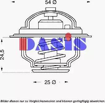 AKS Dasis 751853N - Термостат, охладителна течност vvparts.bg