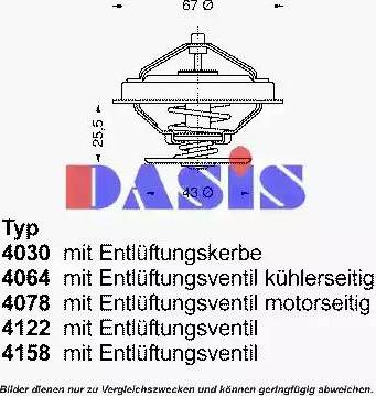 AKS Dasis 751860N - Термостат, охладителна течност vvparts.bg