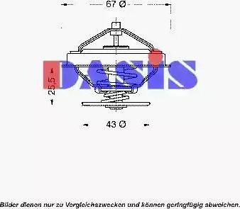 AKS Dasis 751863N - Термостат, охладителна течност vvparts.bg