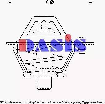 AKS Dasis 751804N - Термостат, охладителна течност vvparts.bg