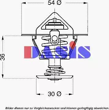 AKS Dasis 751821N - Термостат, охладителна течност vvparts.bg