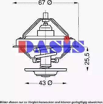 AKS Dasis 751871N - Термостат, охладителна течност vvparts.bg