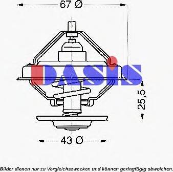 AKS Dasis 751873N - Термостат, охладителна течност vvparts.bg