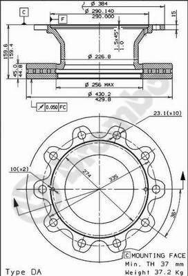 AP 44061 - Спирачен диск vvparts.bg