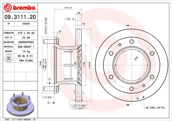 AP 44004 - Спирачен диск vvparts.bg