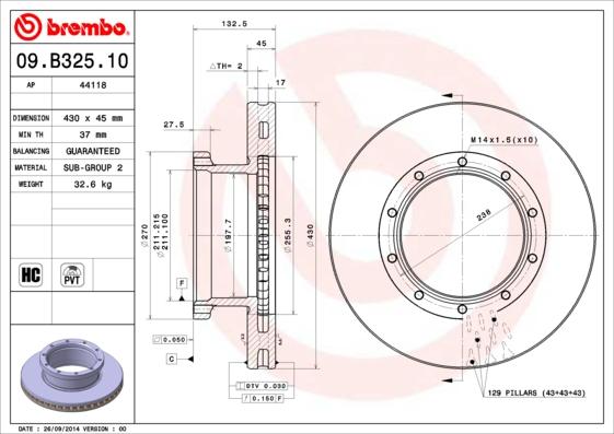 AP 44108 - Спирачен диск vvparts.bg