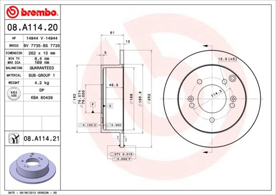 AP 14944 V - Спирачен диск vvparts.bg