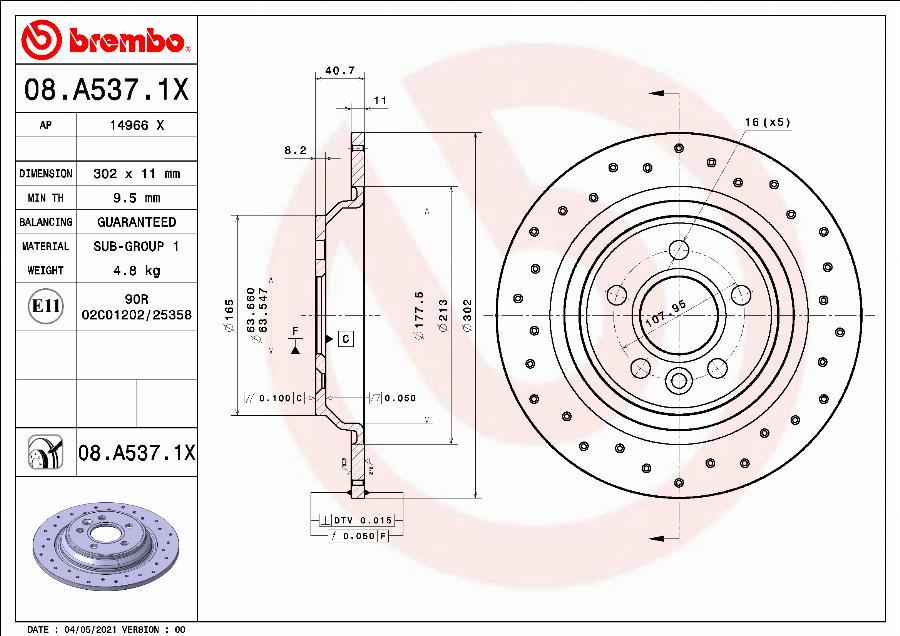 AP 14966 X - Спирачен диск vvparts.bg