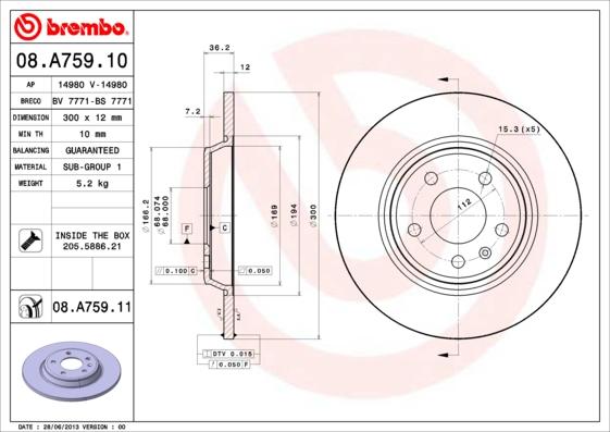 AP 14980 - Спирачен диск vvparts.bg