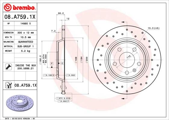 AP 14980 X - Спирачен диск vvparts.bg