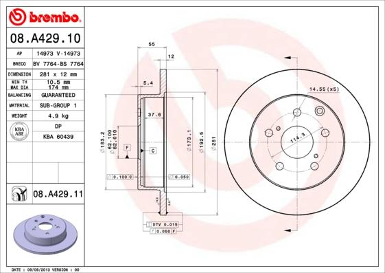 AP 14973 - Спирачен диск vvparts.bg