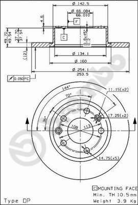 AP 14412 - Спирачен диск vvparts.bg