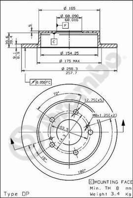 AP 14470 - Спирачен диск vvparts.bg