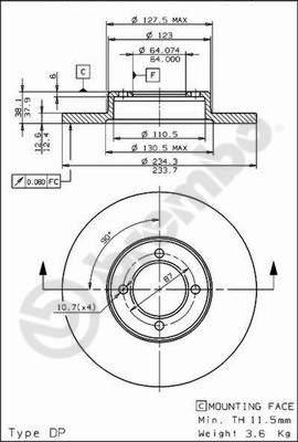 AP 14518 - Спирачен диск vvparts.bg