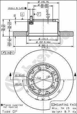 AP 14643 - Спирачен диск vvparts.bg