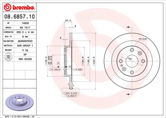 AP 14606 - Спирачен диск vvparts.bg