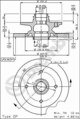 AP 14098 - Спирачен диск vvparts.bg