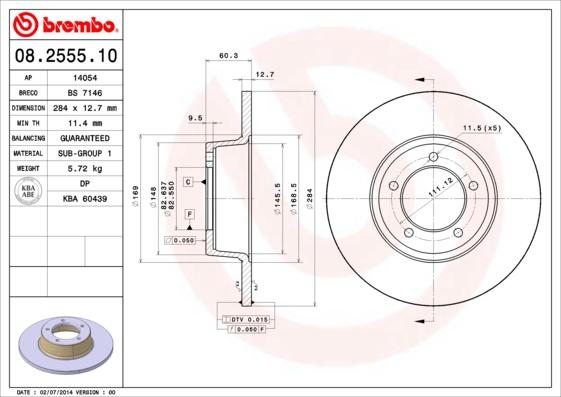 AP 14054 - Спирачен диск vvparts.bg