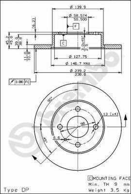 AP 14064 - Спирачен диск vvparts.bg