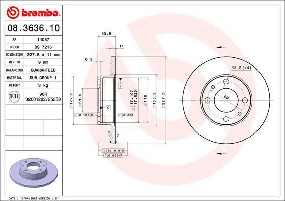 AP 14087 - Спирачен диск vvparts.bg