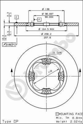 Dynamatrix DBD018 - Спирачен диск vvparts.bg